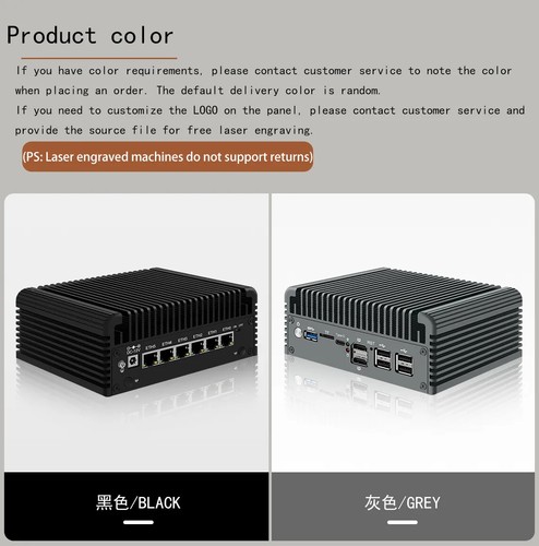 2.5G Firewall Router 12th Gen Intel i3 N305 N100 6x i226-V Fanless Mini PC DDR5 - Picture 11 of 14