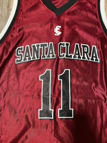 Falange Credencial Independientemente Vintage Santa Clara Broncos Steve Nash #11 Basketball Majestic Large Red  Jersey | eBay