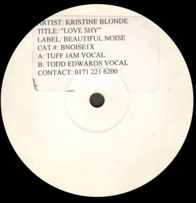 Kristine Blonde - Love Shy - Beautiful Noise! BNOISE1X UK 1998 Promo Copy Vinyl