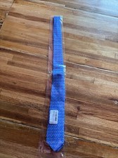 NWT Vineyard Vines Boys Tie Blue Lacrosse Stick 100 Silk Made in USA New