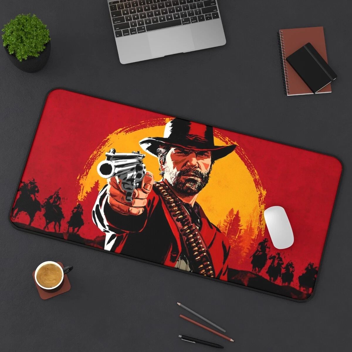 Mousepad Red Dead Redemption Arthur Morgan com apoio game