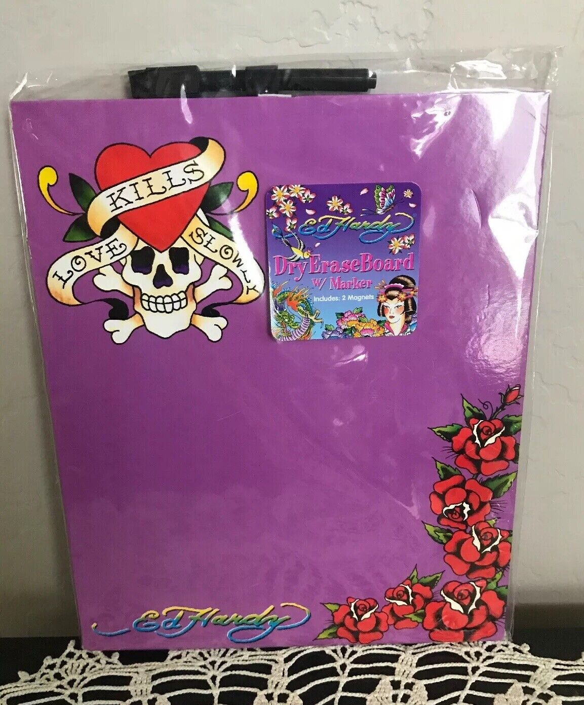 Ed Hardy Dry Outlet SALE Erase Board w Marker by PU FRANK 2 Max 76% OFF LISA Magnets and