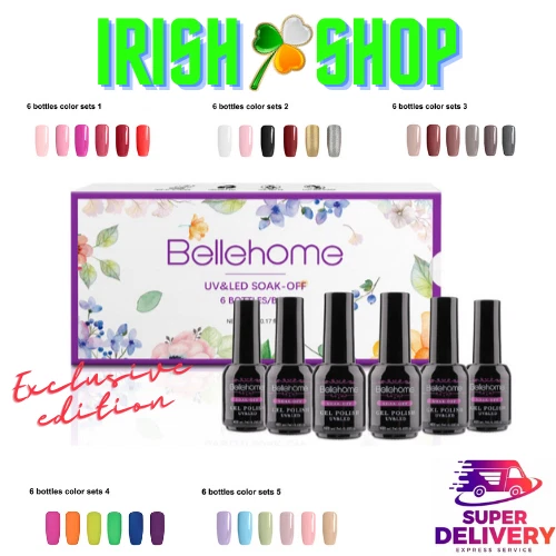 Gel Polish Nail UV/LED Sock off Manicure COLORS Varnish Belle home