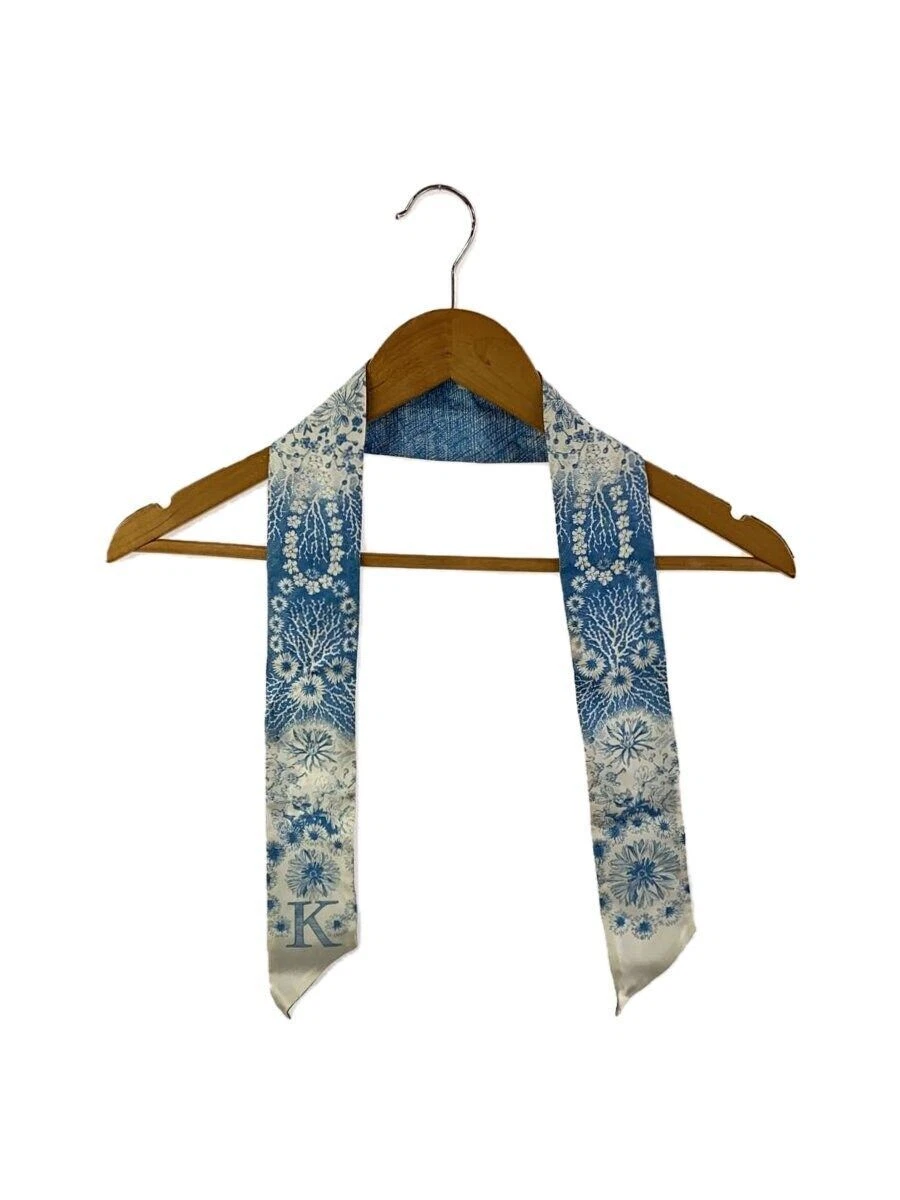 Foulard femme Christian Dior soie blanche motif complet occasion