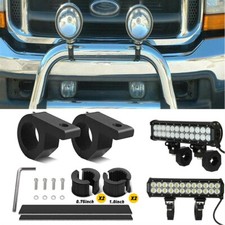Bull Bar Roll Tube Mounting Bracket Clamps Led Light Bar Offroad For Atv Utv 2pc