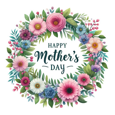 XXL 30X30 Car Sticker Mothers Day Wreath Decal