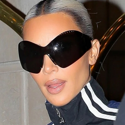 Fashion Y2K OVERSIZED One Piece Punk Sunglasses Mens Women