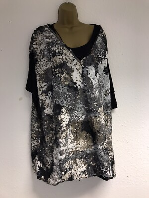Gemma Collins Dress White Marbelled Dresss Tunic . BNWT. (b 34)