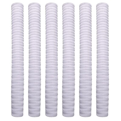 Gummi Cricketschläger Griff weiß Ring Textur Schläger Griff Greifer 6er Pack