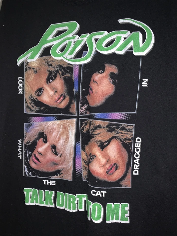 Camiseta sin mangas Poison Look What The Cat Dragged In Rock años 80 para mujer espalda deportiva Foto 2 de 4
