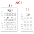 A5/A6 Size Divider Dashboard Plastic Insert Refill Organiser 2021 Canlendar Gift