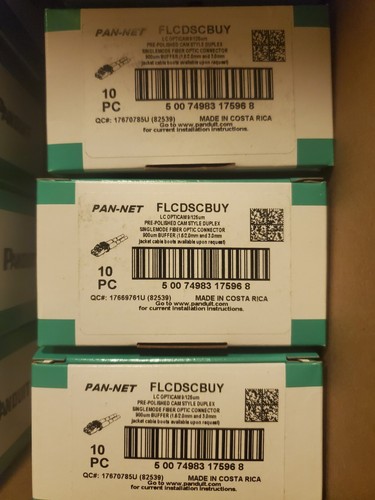 (10) Panduit FLCDSCBUY Opticam LC Duplex OS1/OS2 Singlemode Fiber Connector - Picture 2 of 3