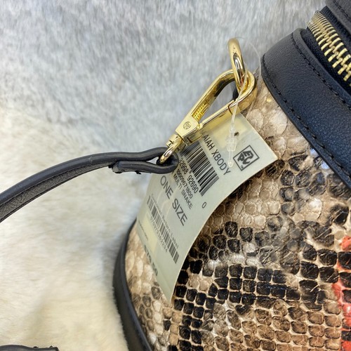 Y2K INC Bandolera Cubo Bolso de Mano Cartera Talla Única Marrón Multi Serpiente Estampado Cuero - Imagen 5 de 16