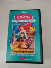 VHS La Sirenetta Baby Sitter Due (1994) Videocassetta Vol. 3 Walt Disney Ariel