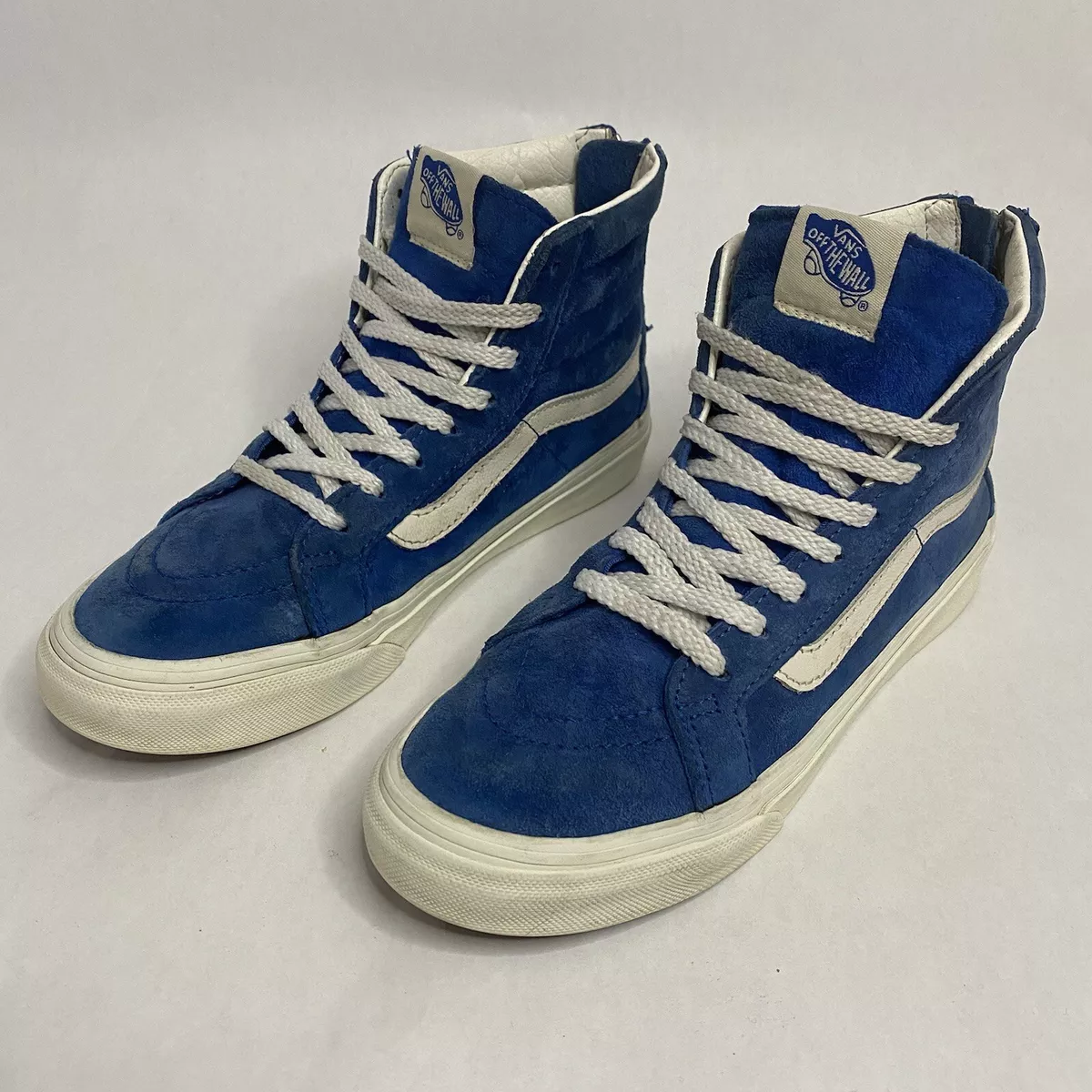 Royal blue vans high tops cheap