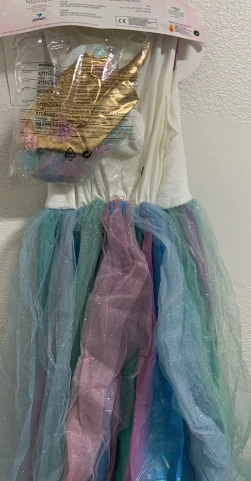 ⚡️Princesa Paraíso Niñas Precioso Dama Unicornio Vestido Disfraz Halloween (Mediano) Foto 3 de 3