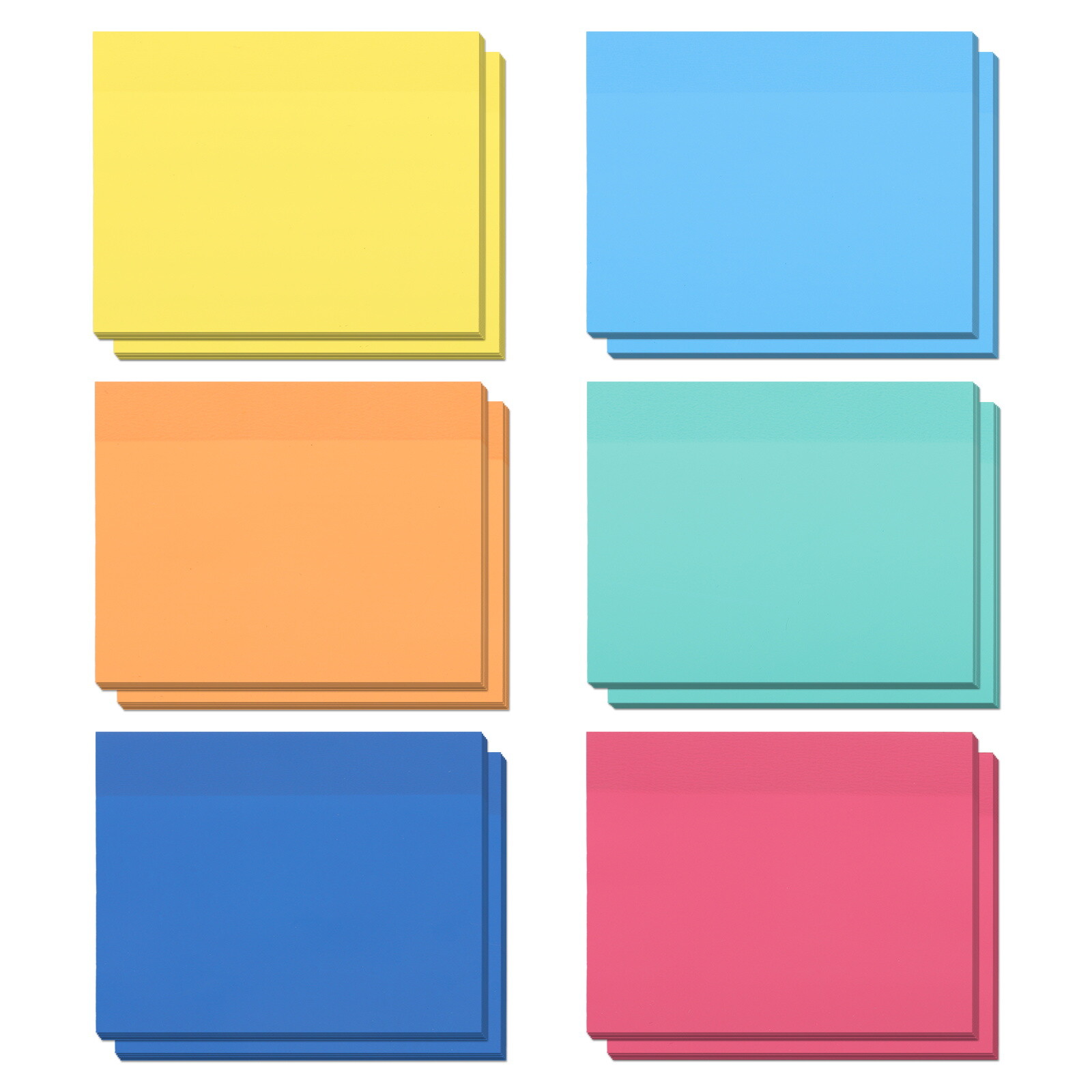 3x3 Inch 600-Pack Transparent Sticky Notes in 6 Colors - Self-Adhesive Memo Pads-image