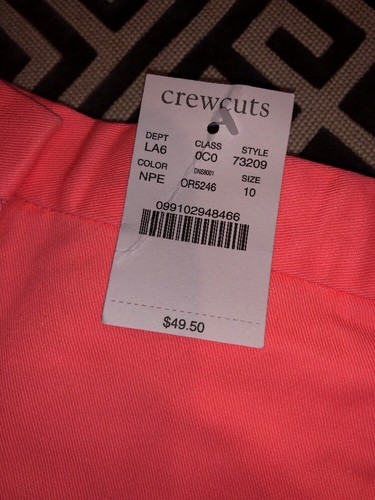 NWT, Crewcuts, Ruffled Neon Orange Shorts. Size 10. Amazingly Cute! - Picture 7 of 10
