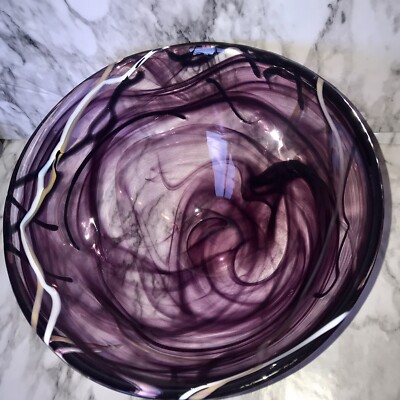 Stunning Kosta Boda bowl, Purple blown glass Kosta boda bowl