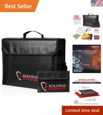 Large Waterproof Fireproof Bag - 17 x 5.8 x 12 for Essential Document Protection