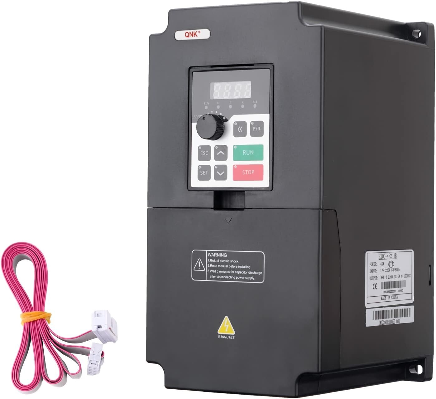 QNK 4KW 5.5HP 220V 1 to 3 Phase VFD Inverter Variable Frequency Drives for Motor