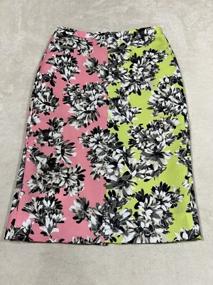 j crew collection tones floral midi skirt size