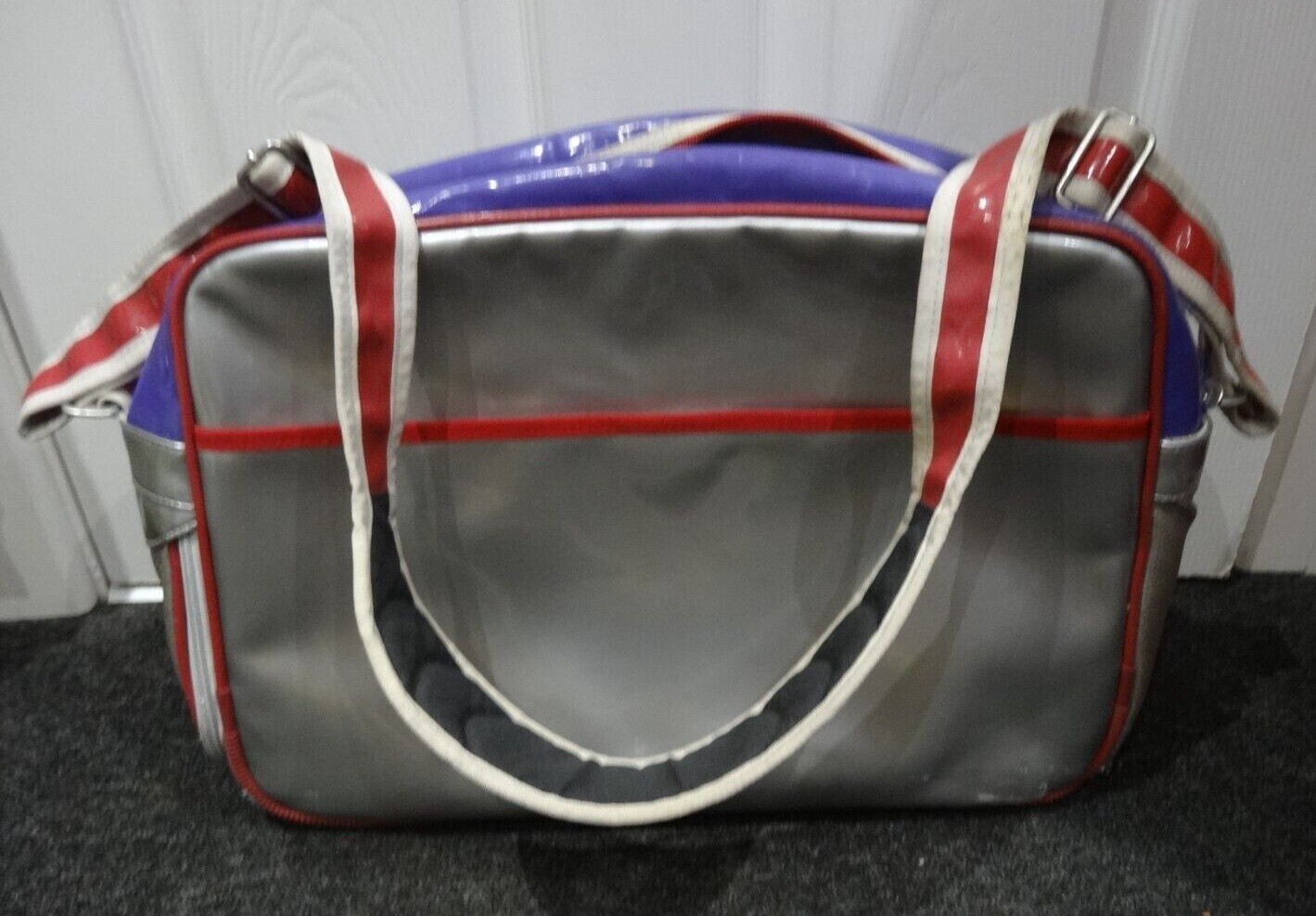 Nike Vintage Retro Holdall Sports Bag Purple & Silver eBay