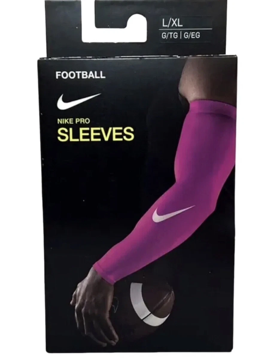 Nike Pro Dri Fit 3.0 Compression Football Arm Sleeves Fuschia Pink Mens Sz L XL