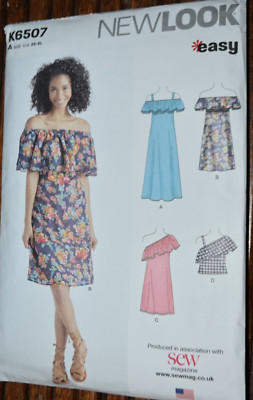 New Look 6507 Vacation Vibes Off Shoulder Ruffled Dress & Top Sz 6-24 Uncut