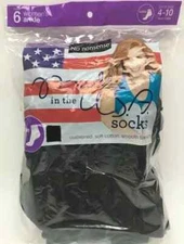 No Nonsense Women  Black Ankle Socks 6 Pairs