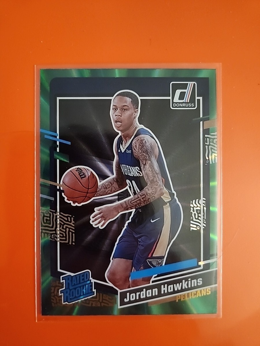 2023-24 Donruss Jordan Hawkins Green Laser Rated Rookie Pelicans