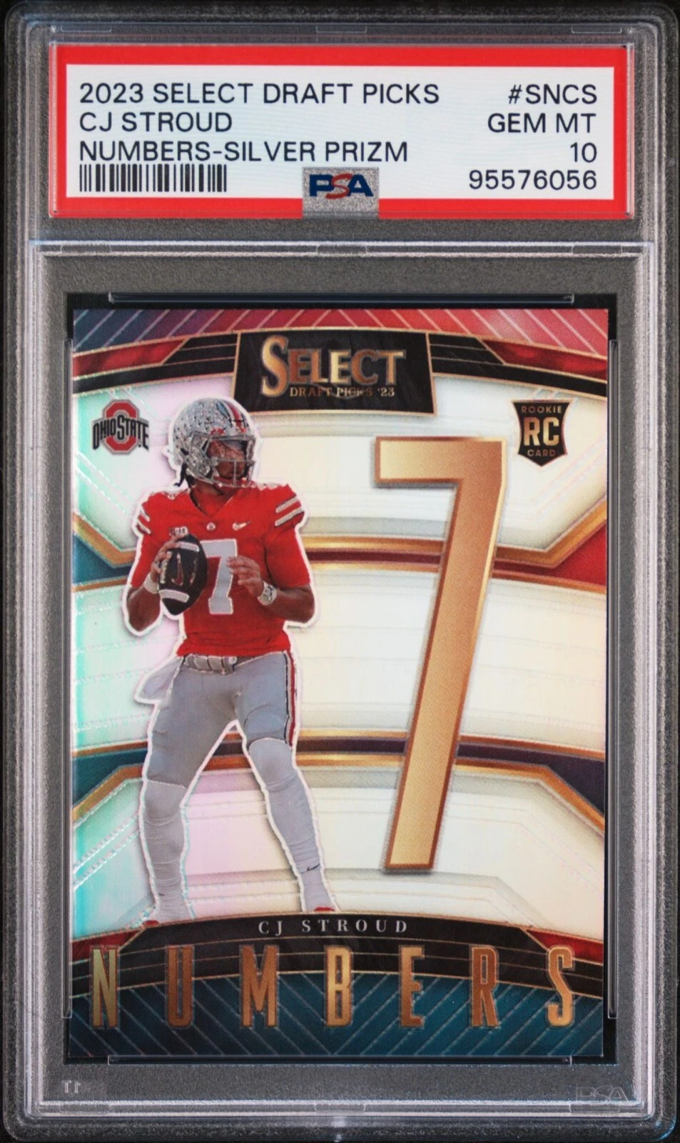 CJ Stroud Panini Select Draft Picks Select Numbers #SNCS Silver