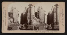 Ruins of the largest Egyptian Temple Karnak Old Photo