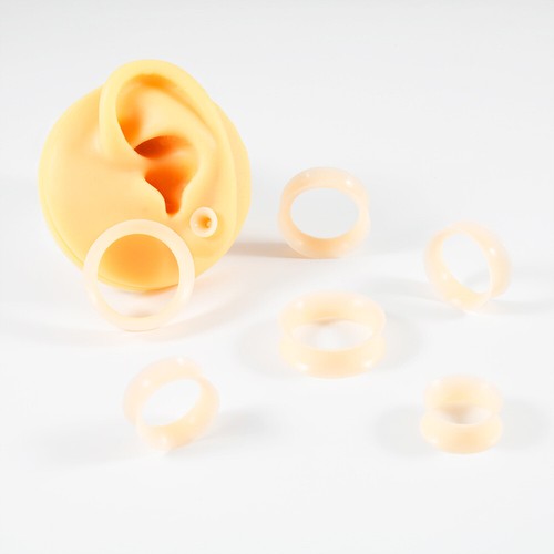 5 Pairs Thin Hollow Ear Plugs Ear Flesh Tunnel Expanders Lobe Stretcher Silicone - Picture 9 of 32