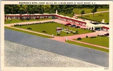ROCKY MOUNT, NC North Carolina  Washburn's MOTEL COURT  1953  Linen Roadside