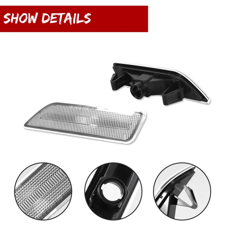 Luz de señalización delantera transparente para 06-11 Mercedes Clase CLS W219 CLS550 CLS63 AMG Foto 3 de 4