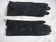 Vintage NAVY driving Leather Gloves unLined Size 6