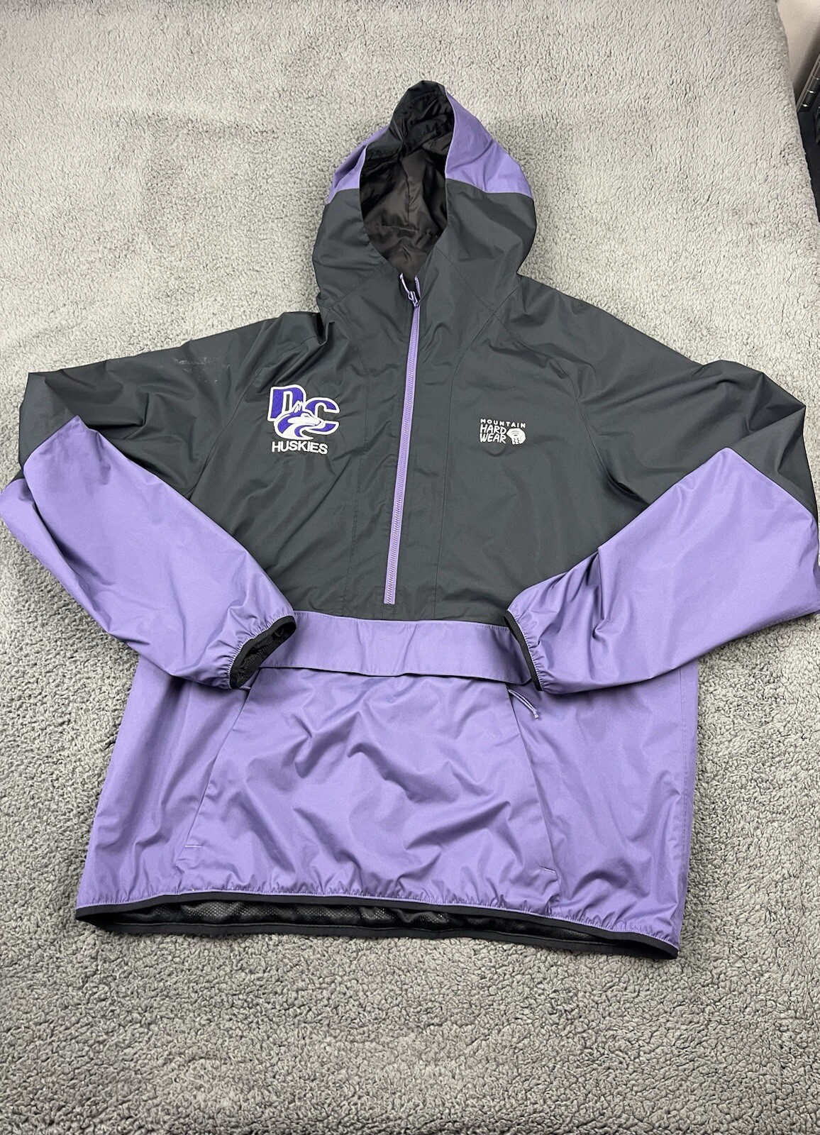 Mountain Hardwear Jacket Mens Extra Large Purple DC Huskies Kangaroo Pouch