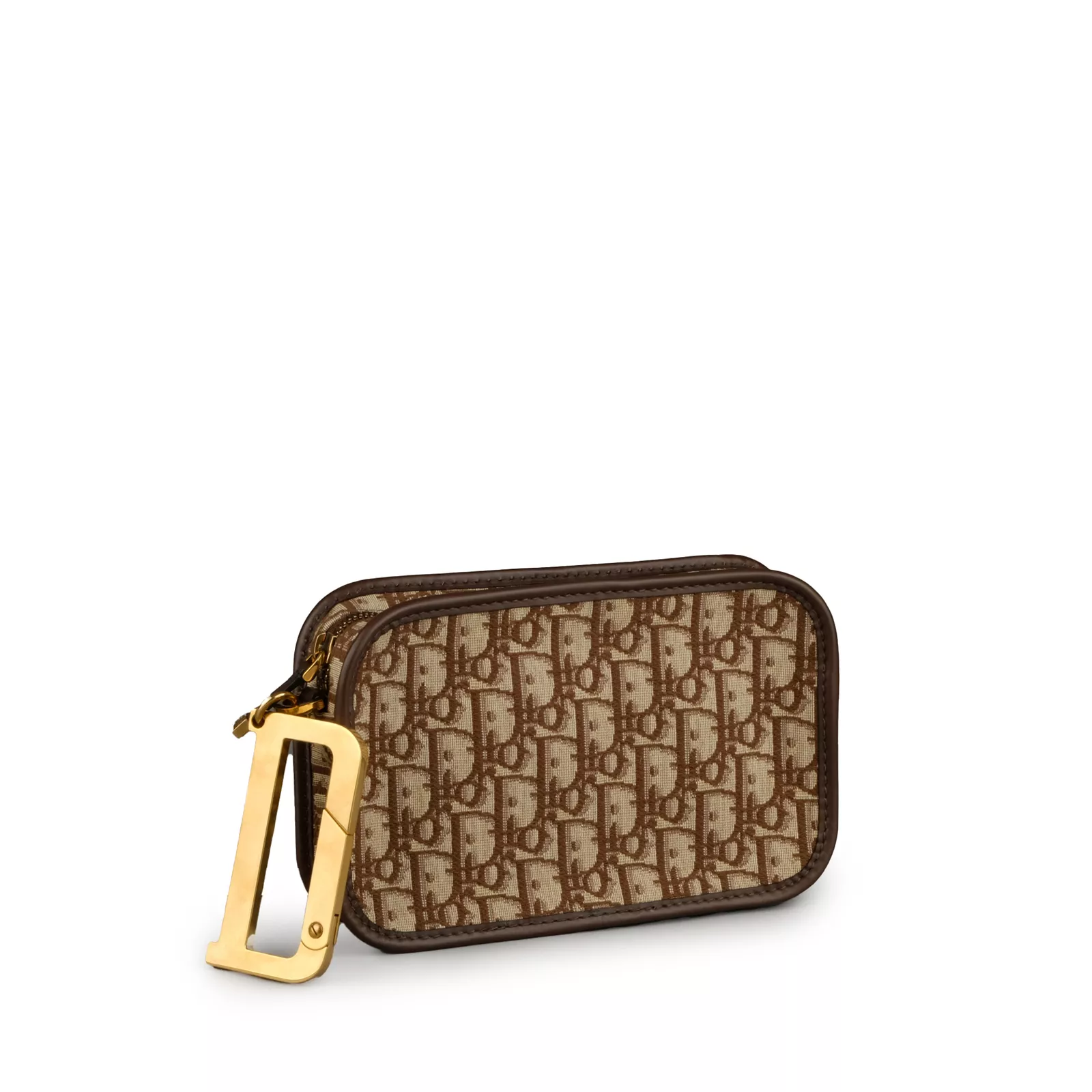 Sac pochette rouge Christian Dior Diorkake Oblique Monogramme Bourgogne