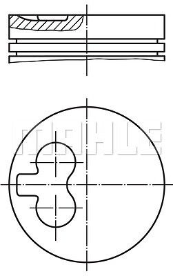 MAHLE 040 01 01 Kolben für CITROËN,FIAT,PEUGEOT