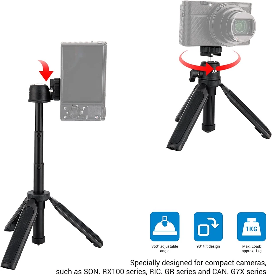 Extendable Mini Tripod for Sony ZV-E10 A6000 A7C Canon M50 M6 Mark II III G7X G7 - Image 4 of 4