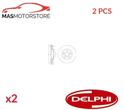 BREMSSCHEIBEN SATZ PAAR VORNE DELPHI BG4565C 2PCS I FÜR KIA CEE'D,CEE`D