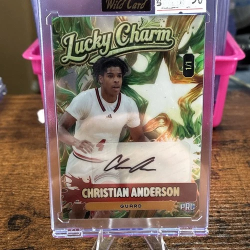 Wild Card 2026 Lucky Charm Basketball Christian Anderson RC Auto 1/1
