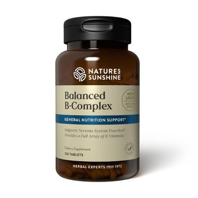 Natures Sunshine Balanced B Complex, 120 Tablets | B Complex Vitamins to