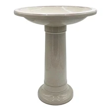 Classic 17.4 In. Dia Resin Dusky Taupe Birdbath
