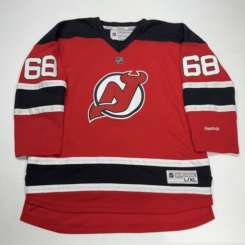 Vtg 2014 Reebok NHL NJ Devils Jaromir Jagr #68 Home Hockey Jersey Youth L/XL