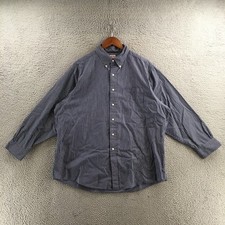 Brooks Brothers Dress Shirt Mens 17.5 Blue White Stripe Button Down Cotton