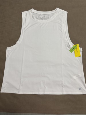 Eleven By Venus Williams Top Peace Maker Tank Top XXL White Stretch NWT