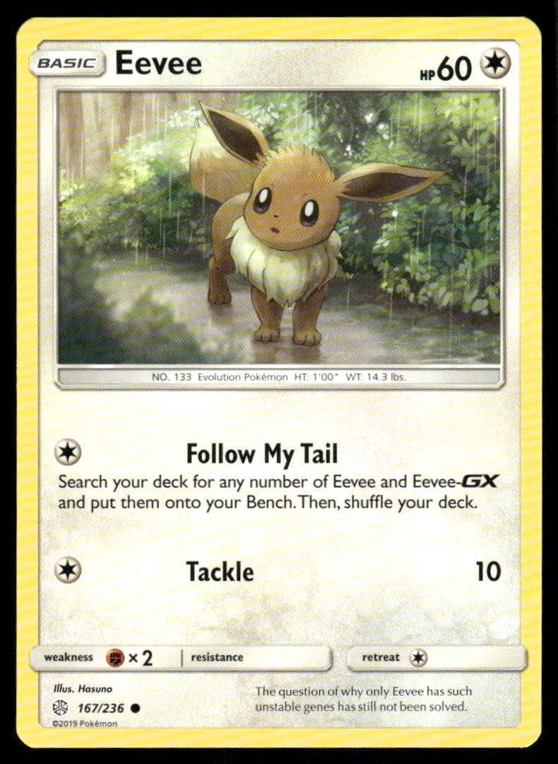 Eevee 167/236 Common Cosmic Eclipse Pokemon Lightly Played