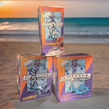 Pacchetto acqua AquaJogger nuovo con scatola - cintura adatta + calzapiedi AquaRunners + DeltaBells